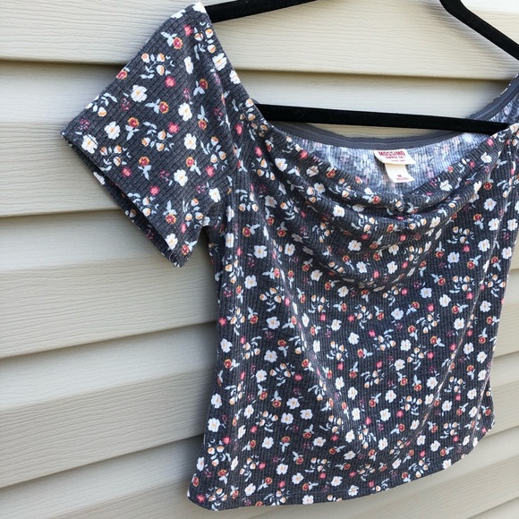 MOSSIMO | off shoulder grey crop top - Picture 3 of 5